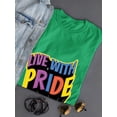thumbnail image 3 of Live With Pride Banner T-Shirt Women -Smartprints Designs, Female Medium, 3 of 4