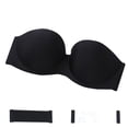thumbnail image 3 of Sujetador sin tirantes Sujetador sin costuras invisible antideslizante Ropa interior Hacer subir sexy para vestido de novia, Negro, D kenally AP001173-04B, 3 of 7