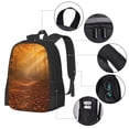 thumbnail image 4 of Large Capacity Backpack 16.5×12.5×5.5in Widened Shoulder Strap Design Main Bag Large Top Handle Belt Adjustable Shoulder Strap Forest Path, 4 of 8