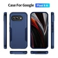 thumbnail image 4 of Feishell Case Fit for Apple Google Pixel 9A,Military Grade Shockproof Protection Hybrid Armor Double Layer Hard PC + Soft TPU Drop Resistant Anti-Fingerprint Phone Cover,Blue, 4 of 7