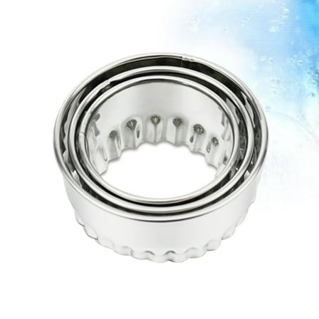 Topbathy 3Pcs Plated Silver Dumpling Wrapper Mold Stainless Steel Dough Cutter for Kitchen Use