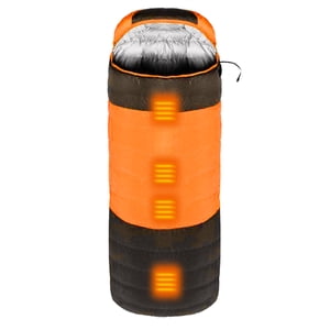 Camping Heated Sleeping Bag with Storage Sack Outdoor Winter Warm Sleeping Bag for Camping Hiking Traveling