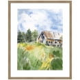 thumbnail image 4 of Kate and Laurel Framed Wall Art Print 'Vermont Barn in Summer' by Patricia Shaw, 34 x 42, Woodgrain Stripe Mocha Frame, Rustic Farmhouse, Landscapes, Americana Art for Wall Decor, 4 of 7