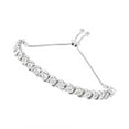 thumbnail image 2 of .925 Sterling Silver 1/4 Cttw Diamond 4”-10” "S" Curve Adjustable Bolo Link Bracelet (I-J Color, I2-I3 Clarity), 2 of 6