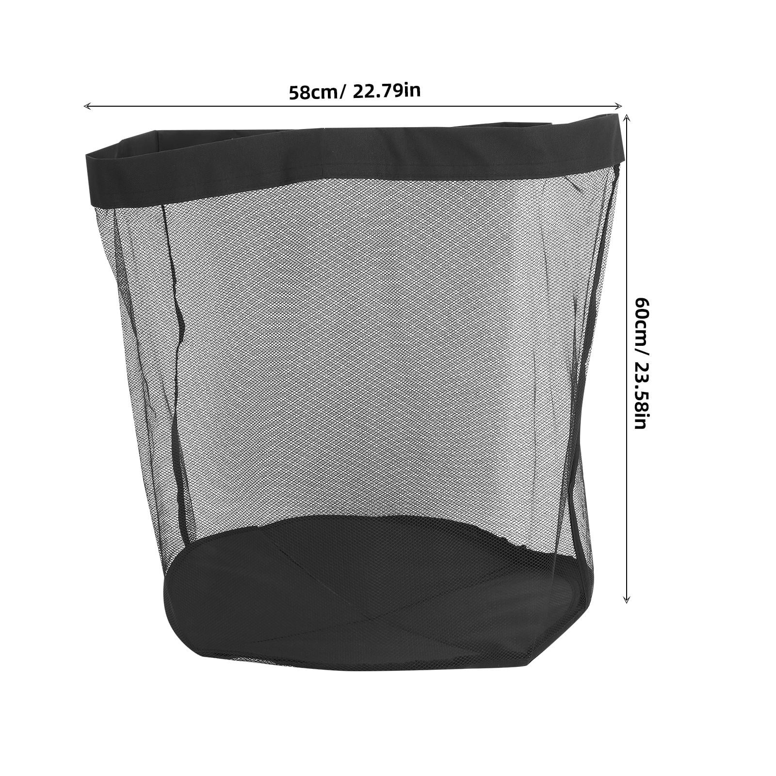 OUNONA Large Black Mesh Sports Gear Bag with Drawstring Closure, 28 x 40 inches, Ideal for Football Basketball Baseball Fans