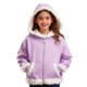 thumbnail image 2 of Sudadera con capucha y cremallera de manga larga para niñas y niños, informal, con bolsillo y color liso, de poliéster, 2 of 8