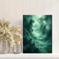 thumbnail image 2 of UXIEQU 12x16 Inch Emerald Green Clouds Canvas Wall Art Minimalist Moody Decor, 2 of 8
