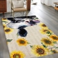 thumbnail image 3 of Cow Sunflowers Area Rug 4'x6', Country Vintage Animals Floral Leaves Washable Non-Slip Rugs, Low Pile Large Carpet for Living Room Bedroom Dining Room Kitchen Office Indoor Mat, 3 of 9