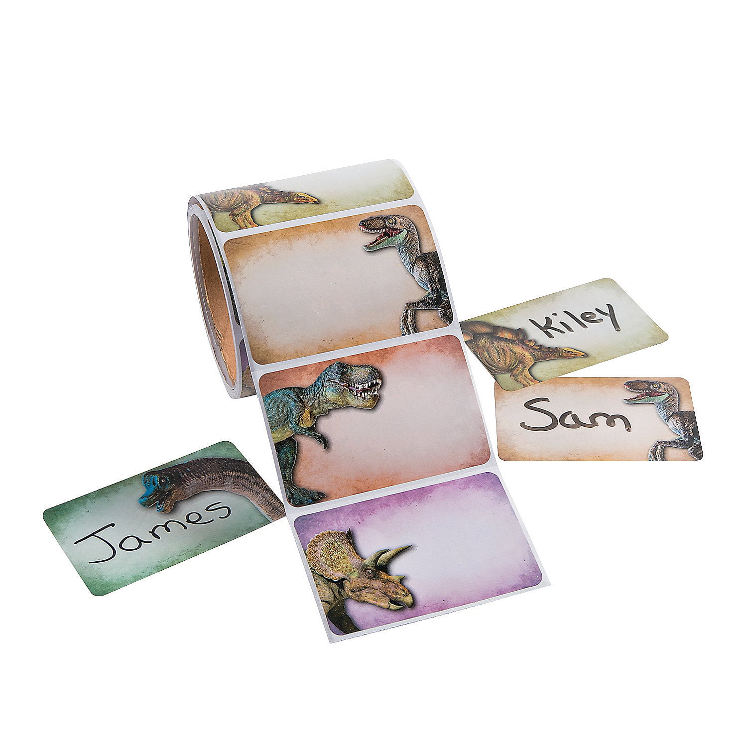 realistic dinosaur name tags labels stationery 1 piece walmart com