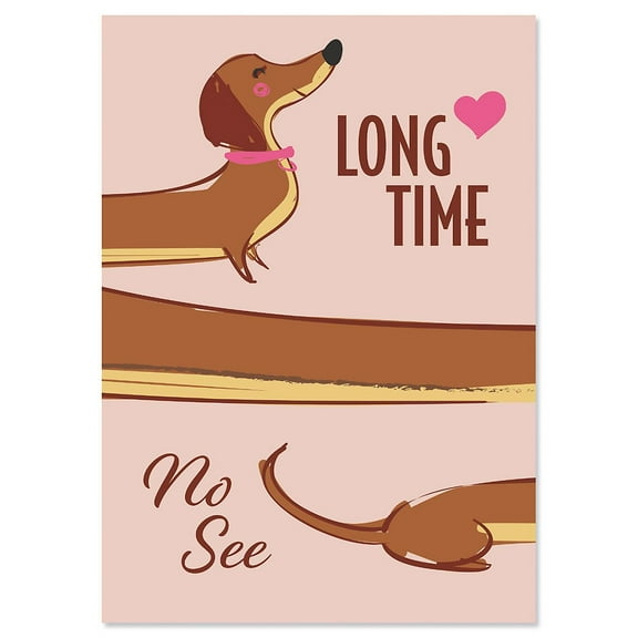 Current Dachshund Friendship Card, Single Card with Envelope