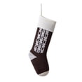thumbnail image 1 of Vintage Christmas Stocking With Candy Bag Knitted Home Decoration Festive Floral Design, 1 of 4