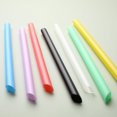 thumbnail image 2 of 100pcs Plastic Straws Milkshake Wide Disposable Bubble Tea Drinking Straw Large, 2 of 3