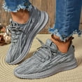thumbnail image 2 of Dakaela Running Shoes for Women Mesh Walking Tennis Shoes Non Slip Gym Workout Fashion Sneakers Grey 6, 2 of 7