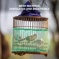 thumbnail image 5 of Yucurem Nylon Mesh Bird Cage Cover Net Easy Cleaning Seed Catcher Guard Bird Essentials (Green), 5 of 9