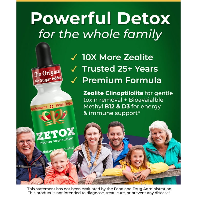 Zeo Health Zeolite Detox Cleanse for Kids and Adults, Raspberry