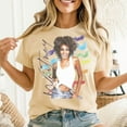 thumbnail image 3 of Whitney Houston Rainbow Scribbles Crew Neck Short Sleeve Natural Men's T-Shirt, 3 of 5