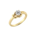 thumbnail image 2 of 6.50MM D-F VS Moissanite Engagement Ring (0.88 ct Moissanite Weight, 1.00 ct dew) Knot 4 prongs 14K Gold, 2 of 7