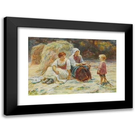 Frederick Morgan 14x11 Black Modern Framed Museum Art Print Titled - Midday Rest
