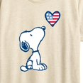 thumbnail image 3 of Peanuts - Snoopy Flag Heart Short Sleeve Graphic T-Shirt, 3 of 6
