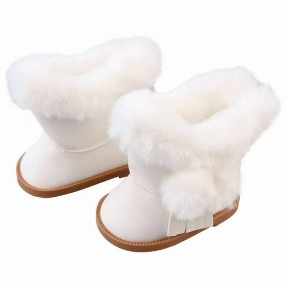 AmaMary 18" Doll Shoes American Doll Accessories Winter Plush Snow Boots