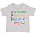 thumbnail image 3 of Inktastic Delaware Grandma Grandpa Love Me Boys or Girls Toddler T-Shirt, 3 of 5
