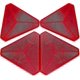 thumbnail image 4 of 4 reflectores triangulares rojos para remolque: reflectores autoadhesivos para vehículos recreativos, caravanas y seguridad vial, 4 of 4
