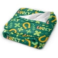 thumbnail image 3 of Yibo Super Soft Cozy Flannel Blanket for All Seasons St Patrick S Day Clover Lightweight Blanket for Bed/Couch/Sofa/Camping- Green Lucky Shamrocks Irish Clover, 3 of 8