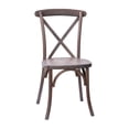 thumbnail image 2 of Merrick Lane X-Back Bistro Style Wooden High Back Dining Chair in Dark Driftwood, 2 of 12