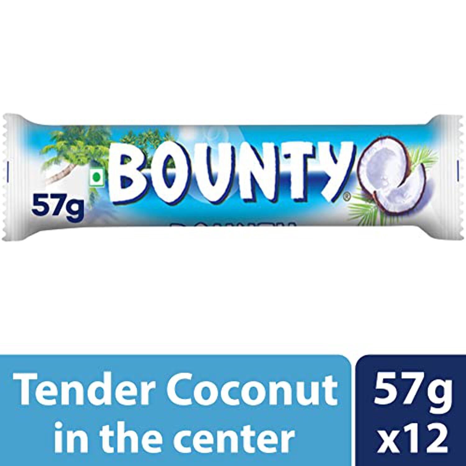 Bounty Coconut Chocolate Bar 57g Pack of 12