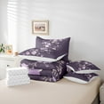 thumbnail image 6 of Castle Fairy Chic Flowers Bedding Comforter Set 7-Piece for Teens Adults,Spring Garden King Bedding Sets,Purple Pink Floral Blossoms Ultra Soft Bed Sheets,Luxury Bedroom Decor,Reversible, 6 of 8