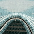 thumbnail image 3 of Unique Loom Outdoor Modern Collection Area Rug - Tambor (10' 8" Square Light Aqua/Ivory), 3 of 6