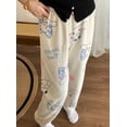 thumbnail image 6 of New Christmas KT Cat Cake KT MLD KRM  Cartoon Flannel Printed Thick Pajama Pants for Women Coral Fleece Autumn Winter Home  Casual Sleep Pants, Can Be Worn Outdoors, 6 of 10