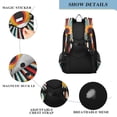 thumbnail image 4 of FORMRS Unisex School Backpack 17" Student Travel Bag with Laptop Compartment, Geometric Stripes, 4 of 7