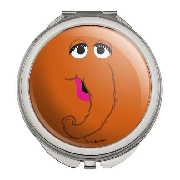 Sesame Street Snuffleupagus Face Compact Travel Purse Handbag Makeup Mirror