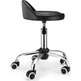 thumbnail image 7 of Swivel Rolling Stool with Wheels Height Adjustable Stool Chair Drafting Chair with Backrest Black, 7 of 7