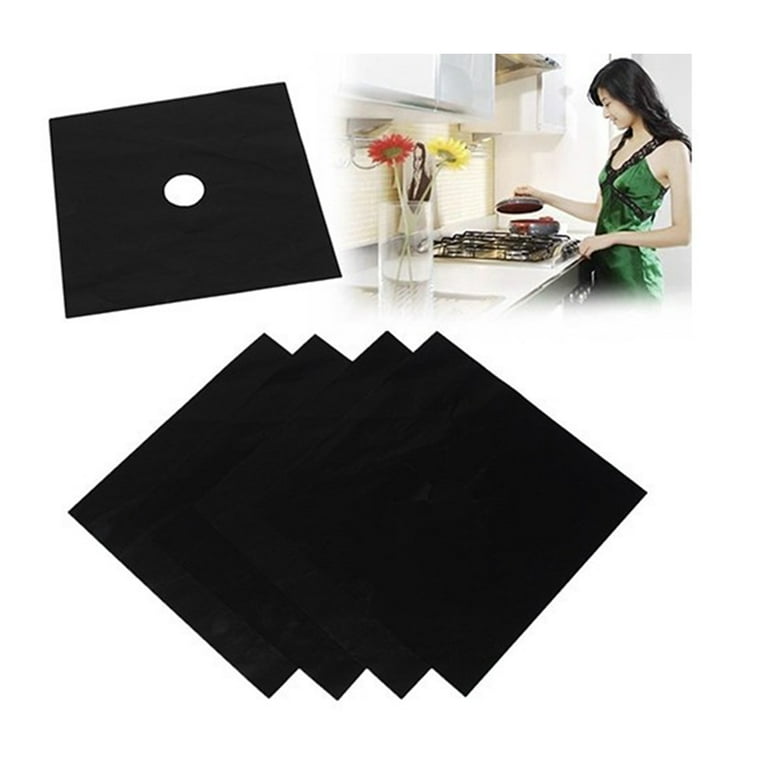 Gas Burner Covers (100 Pack) Disposable Aluminum Foil Square Stove Burner  Liners, 8.5 Inch Gas Range Stove Top Protector