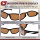 thumbnail image 5 of Gafas de montar para motocicleta 1 Pc Unique Bargains Anti-reflejo Tri-acetel Celulosa PC UV400 Gafas de sol para ciclismo Lente Marrón Marco Negro, 5 of 6