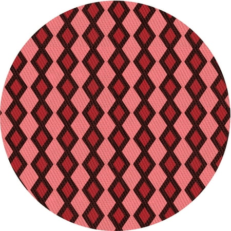 

Ahgly Company Indoor Square Patterned DarkRed Area Rugs 3 Square