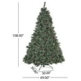 thumbnail image 4 of DEALTOPS 9FT Cashmere and Snow Bristle Mixed Christmas Tree with 105 Pine Cones and 1200 Clear Lights-UL,2317 tips,Dia:69, 4 of 9