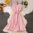 thumbnail image 1 of Robe d'Été pour Femmes 2024 Mode Grande Taille Jupe Mi-Longue Robe à Manches Courtes avec Pois Robe Plissée Rabais de 50 % Liquidation!, 1 of 3