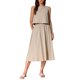 thumbnail image 2 of INSPIRAR CHIC Conjunto de Falda de 2 Piezas para Mujeres, Top Sin Mangas, Falda Midi A-Line de Cintura Alta, Ropa Casual de Verano, Caqui XS, 2 of 6