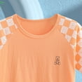 thumbnail image 7 of Short sleeve t shirt + short set,organic clothes for toddler boys and girls,soft,breathable,lightweight,gentle,casual Orange 9-10 Years, 7 of 7