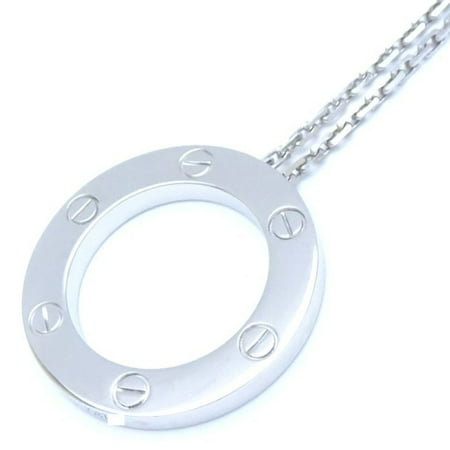 Pre-Owned CARTIER Love Circle Necklace K18WG White Gold 292817