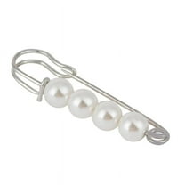 Elegant Faux Pearl Safety Pin Brooch Pin Clip For Ladies Scarf Coat Gown