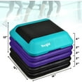 thumbnail image 7 of Yes4All Adjustable High Step Aerobic Platform, 16 in x 16 in, for Aerobic Step Exercises (Teal/ Purple/ Black), 7 of 7