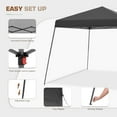 thumbnail image 4 of EAGLE PEAK 10x10ft Slant Leg Easy Setup Pop Up Canopy Tent with Mosquito Netting 64 sqft of Shade, Gray, 4 of 6