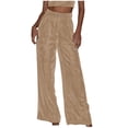 thumbnail image 1 of Fankiway Women Versatile and Comfortable Temperament High Waisted Gold Velvet Solid Color Pants Pants for Women Plus Size Clearance Womens Pants Clearance, 1 of 5