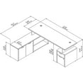 thumbnail image 3 of Bush Business Furniture Jamestown 71W L-Shaped Desk Bundle, Fresh Walnut/White JTN009FWWHSU, 3 of 7
