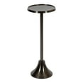 thumbnail image 1 of Kate and Laurel Sanzo Table d'Appoint Moderne à Piédestal, 9 x 9 x 23, Étain, Table d'Extrémité Décorative avec Plateau Martelé, 1 of 5