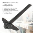 thumbnail image 4 of Woodworking T Shaped Scriber, Black Woodworking T Ruler Easy To Read Compact  Engraved Scales Aluminum Alloy  For Construction, 4 of 8